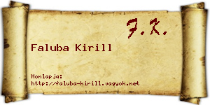 Faluba Kirill névjegykártya
